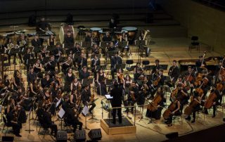 ESMUC Symphonic Orchestra playing at the Auditori of Barcelona