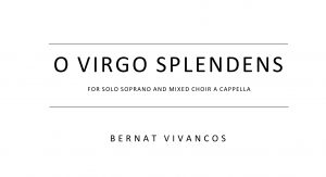 O Virgo Splendens score cover