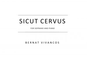 Sicut Cervus score cover